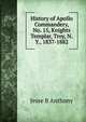History of Apollo Commandery, No. 15, Knights Templar, Troy, N.Y., 1837-1882, Jesse B Anthony 