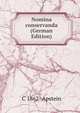Nomina conservanda (German Edition), C 1862- Apstein 