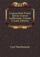 Corpusculum Poesis Epicae Graecae Ludibundae, Volume 2 (Latin Edition), Curt Wachsmuth 