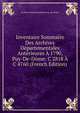 Inventaire Sommaire Des Archives Departementales Anterieures A 1790, Puy-De-Dome: C 2818 A C 4760 (French Edition), Archives Departementales Puy-de-Dome 