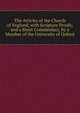 The Articles of the Church of England, with Scripture Proofs, and a Short Commentary, by a Member of the University of Oxford, 