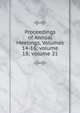 Proceedings of Annual Meetings, Volumes 14-16; volume 18; volume 21, 