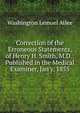 Correction of the Erroneous Statements, of Henry H. Smith, M.D.: Published in the Medical Examiner, Jan'y, 1855, Washington Lemuel Atlee 