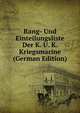 Rang- Und Einteilungsliste Der K. U. K. Kriegsmarine (German Edition), 