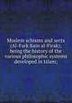Moslem schisms and sects (Al-Fark Bain al-Firak); being the history of the various philosophic systems developed in Islam;, 