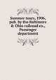 Summer tours, 1906, pub. by the Baltimore & Ohio railroad co., Passenger department, 