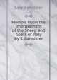Memoir Upon the Improvement of the Sheep and Goats of Italy By S. Bannister., Saxe Bannister 