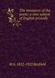 The measures of the poets; a new system of English prosody, M A. 1852-1922 Bayfield 