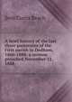 A brief history of the last three pastorates of the First parish in Dedham, 1860-1888: a sermon preached November 11, 1888, Seth Curtis Beach 