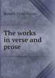 The works in verse and prose, Robert Treat Paine 