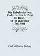 Die Babylonischen Kudurru-Inschriften III Rawl. 41-45 (German Edition), Carl Wilhelm Belser 