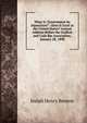 What Is "Government by Injunction?": Does It Exist in the United States? Annual Address Before the Grafton and Co?s Bar Association, January 28, 1898, Josiah Henry Benton 