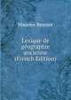Lexique de geographie ancienne (French Edition), Maurice Besnier 