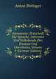 Alemannia: Zeitschrift Fur Sprache, Litteratur Und Volkskunde Des Elsasses Und Oberrheins, Volume 9 (German Edition), Anton Birlinger 