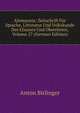 Alemannia: Zeitschrift Fur Sprache, Litteratur Und Volkskunde Des Elsasses Und Oberrheins, Volume 27 (German Edition), Anton Birlinger 