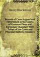 Reports of Cases Argued and Determined in the Courts of Common Pleas and Exchequer Chamber: With Tables of the Cases and Principal Matters, Volume 1, Henry Blackstone 