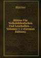 Blatter Fur Volksbibliotheken Und Lesehallen. ., Volumes 1-2 (German Edition), Blattter 