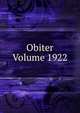 Obiter Volume 1922, 