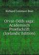 Orvar-Odds saga: Academisch Proefschrift (Icelandic Edition), Richard Constant Boer 