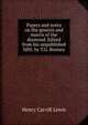 Papers and notes on the genesis and matrix of the diamond. Edited from his unpublished MSS. by T.G. Bonney, Henry Carvill Lewis 