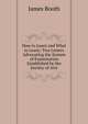 How to Learn and What to Learn: Two Letters Advocating the System of Examination Established by the Society of Arts, James Booth 