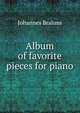 Album of favorite pieces for piano, Johannes Brahms 