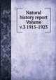 Natural history report Volume v.3 1915-1923, 