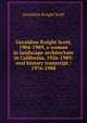 Geraldine Knight Scott, 1904-1989, a woman in landscape architecture in California, 1926-1989: oral history transcript / 1976-1988, Geraldine Knight Scott 