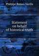 Statement on behalf of historical truth, Philippe Bunau-Varilla 