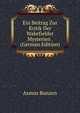 Ein Beitrag Zur Kritik Der Wakefielder Mysterien . (German Edition), Asmus Bunzen 