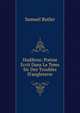 Hudibras: Po?me Ecrit Dans Le Tems Sic Des Troubles D'angleterre, Butler Samuel 