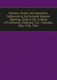 Oration, Poem, and Speeches, Delivered at the General Alumni Meeting, Held at the College of California, Oakland, Cal., Tuesday, May 31St, 1864, 