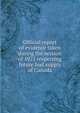 Official report of evidence taken during the session of 1921 respecting future fuel supply of Canada, 