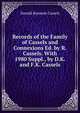 Records of the Family of Cassels and Connexions Ed. by R. Cassels. With 1980 Suppl., by D.K. and F.K. Cassels, Donald Kennedy Cassels 