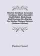 Mischle Sindbad. Secundus - Syntipas, Edirt, Emendirt Und Erklart. Einleitung Und Deutung Des Buches Der Sieben Weisen Meister (Hebrew Edition), Paulus Cassel 