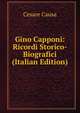 Gino Capponi: Ricordi Storico-Biografici (Italian Edition), Cesare Causa 