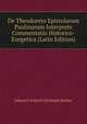 De Theodoreto Epistolarum Paulinarum Interprete Commentatio Historico-Exegetica (Latin Edition), Johann Friedrich Christoph Richter 