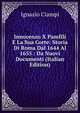 Innocenzo X Pamfili E La Sua Corte: Storia Di Roma Dal 1644 Al 1655 : Da Nuovi Documenti (Italian Edition), Ignazio Ciampi 