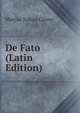 De Fato (Latin Edition), Marcus Tullius Cicero 
