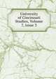 University of Cincinnati Studies, Volume 7, issue 3, 