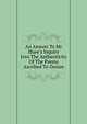 An Answer To Mr Shaw's Inquiry Into The Authenticity Of The Poems Ascribed To Ossian., 