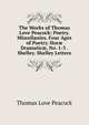 The Works of Thomas Love Peacock: Poetry. Miscellanies. Four Ages of Poetry. Hor? Dramatic?, No. 1-3 . Shelley. Shelley Letters, Thomas Love Peacock 