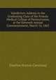 Valedictory Address to the Graduating Class of the Female Medical College of Pennsylvania, at the Eleventh Annual Commencement, March 14, 1863, Emeline Horton Cleveland 