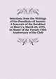 Selections from the Writings of the Presidents of Sorosis: A Souvenir of the Breakfast at Sherry's, March 20, 1893, in Honor of the Twenty-Fifth Anniversary of the Club, 