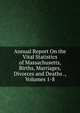 Annual Report On the Vital Statistics of Massachusetts, Births, Marriages, Divorces and Deaths ., Volumes 1-8, 