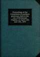 Proceedings of the Convention of southern governors, held in the city of Richmond, Virginia, on April 12th and 13th, 1893, 