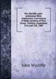 The Wycliffe semi-millennial Bible celebration: Convention of Bible societies of New Jersey, Trenton, September 21st and 22d, 1880, John Wycliffe 