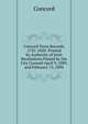 Concord Town Records, 1732-1820: Printed by Authority of Joint Resolutions Passed by the City Counsel April 9, 1889, and February 13, 1894, Concord 