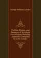 Psalms, Hymns, and Passages of Scripture Forchristian Worship. Appendix Compiled by G.W. Conder, George William Conder 