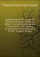 Authorship of the Practical Electric Telegraph of Great Britain: Or, the Brunel Award Vindicated, in Vii. Letters in Assertion of His Brother's Sir W.F. Cooke's Rights, Thomas Fothergill Cooke 